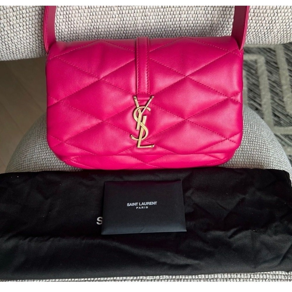 #11 Saint Laurent Pink Leather Shoulder Bag